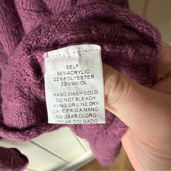 Women’s Easel Deep Purple Knit Sweater, Size 3X - Picture 6 of 8